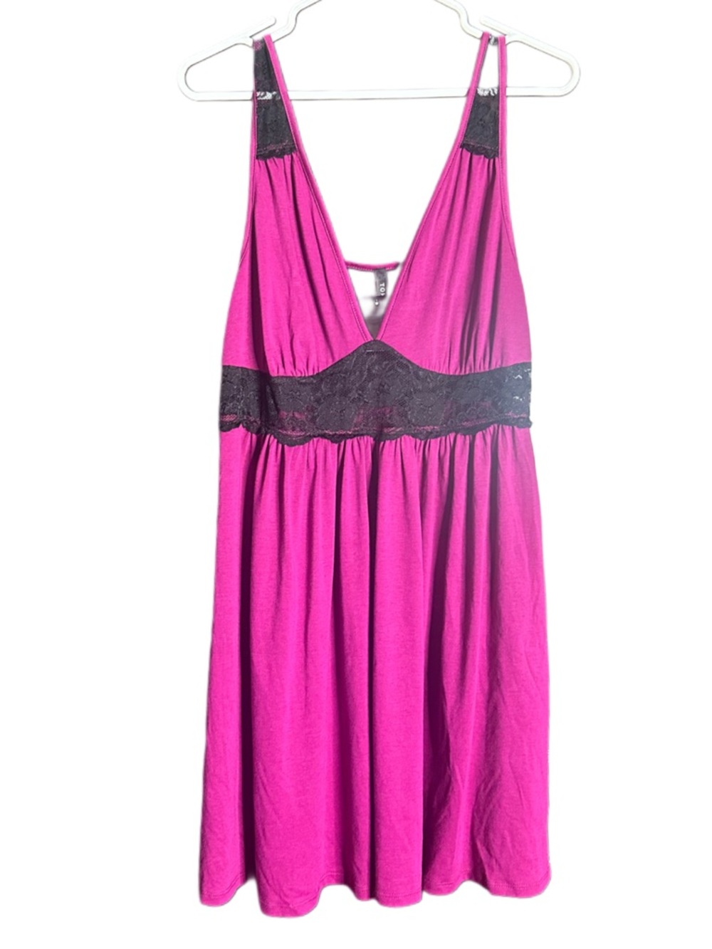 torrid Purple Tank Top with Black Lace Trim